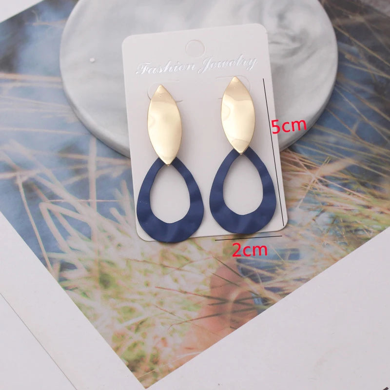 Blue Butterfly Drop Earrings