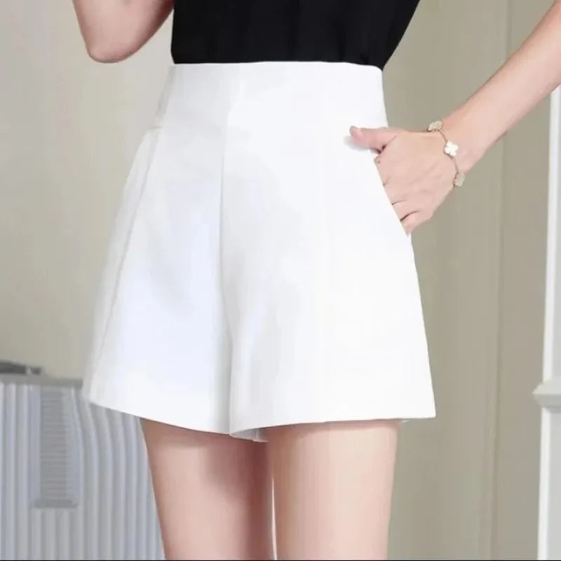 A-Line Wide-Leg Shorts