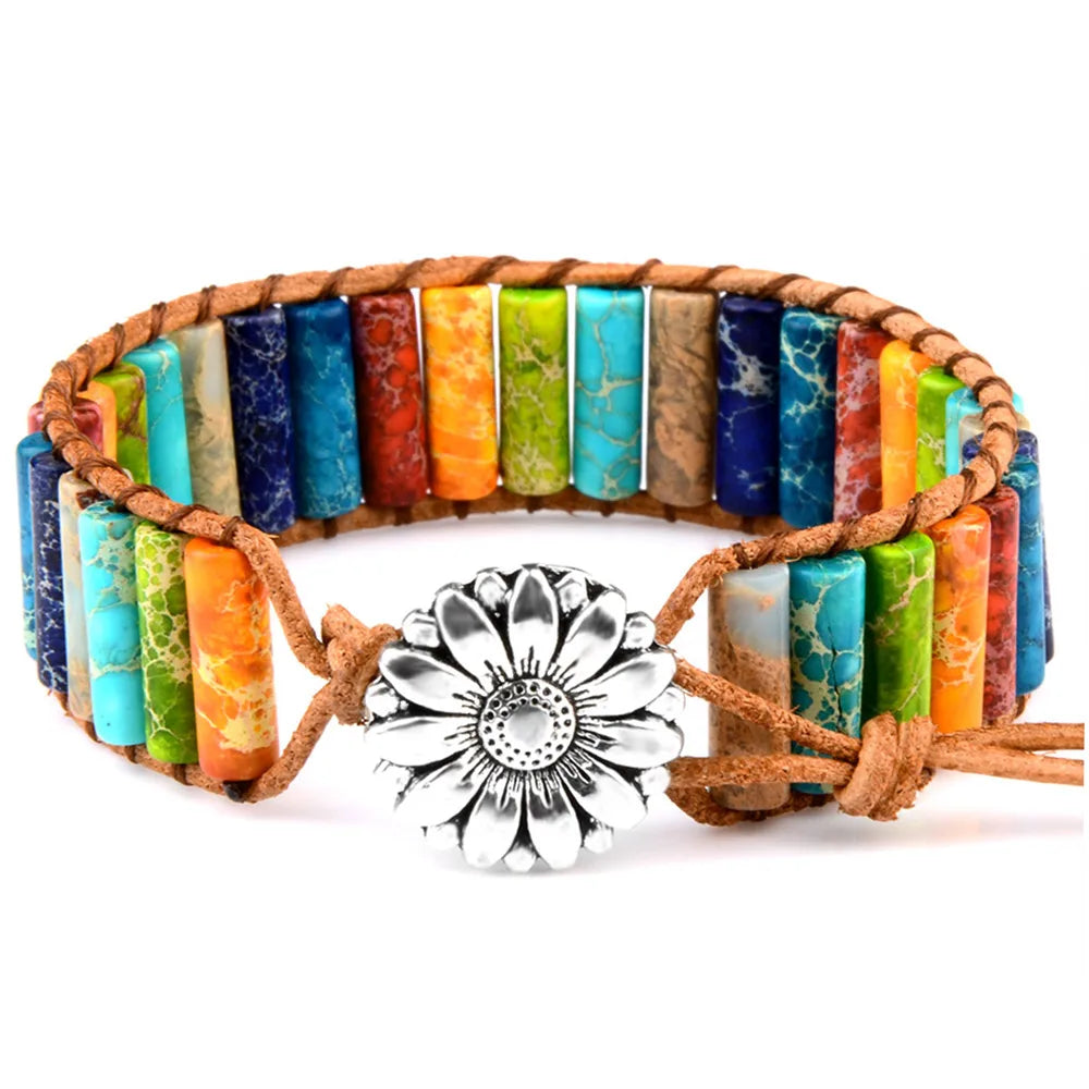 Natural Stone Wrap Bracelet