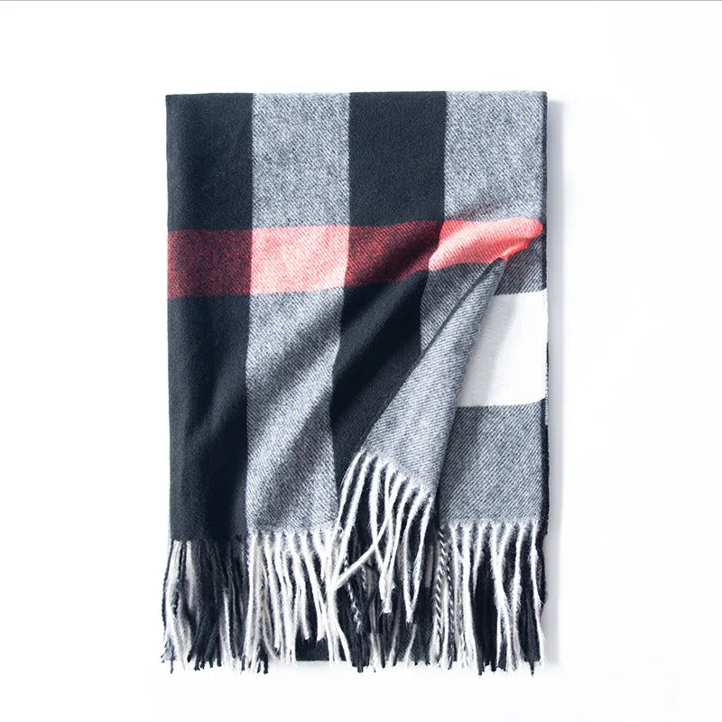 Classic Plaid Blanket Scarf