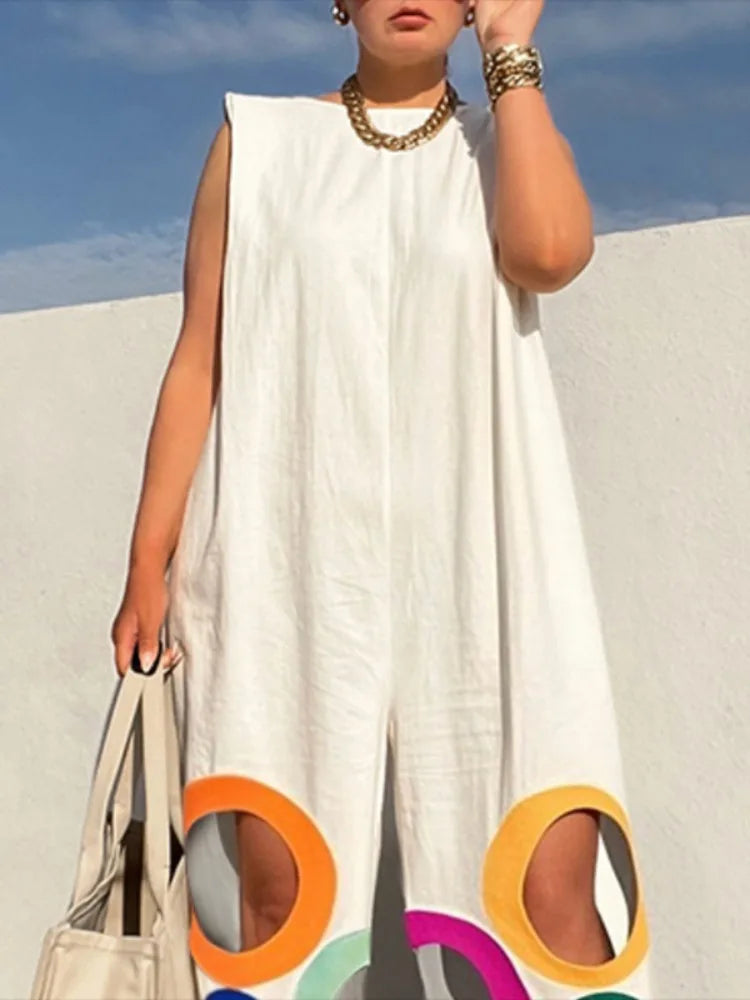 Rainbow Wide Leg Jumpsuit