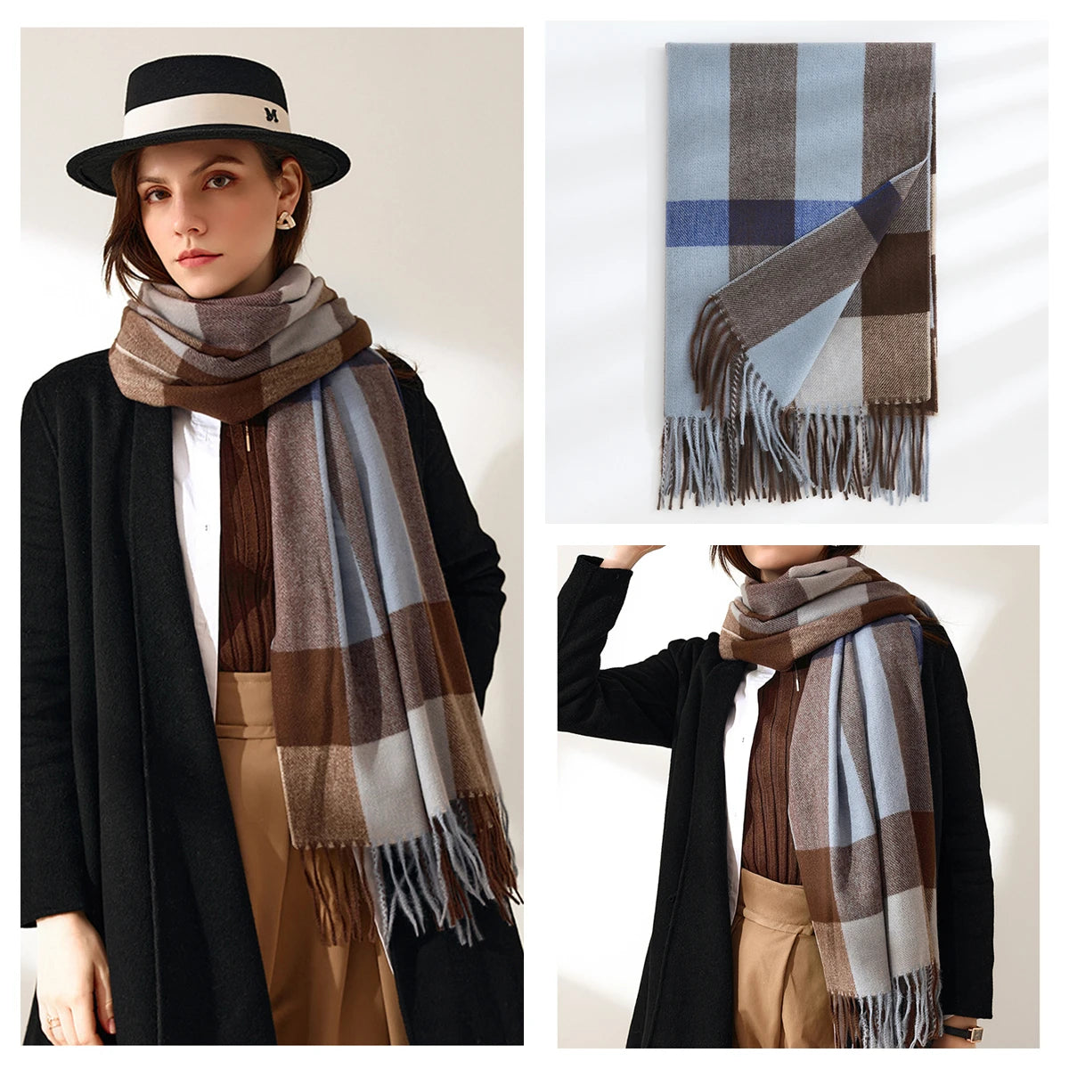 Classic Plaid Blanket Scarf