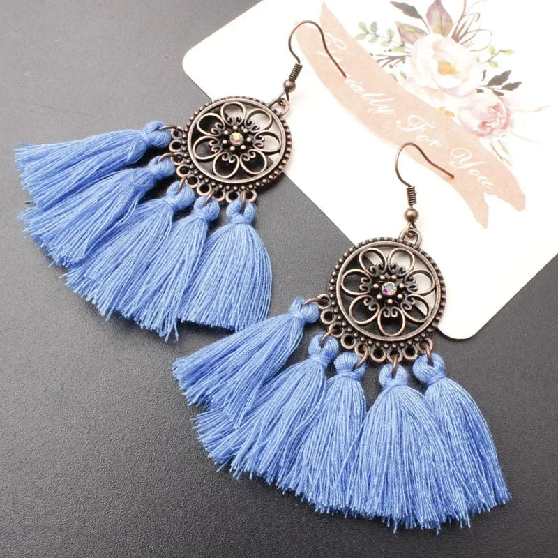 Bohemian Tassel Drop Earrings