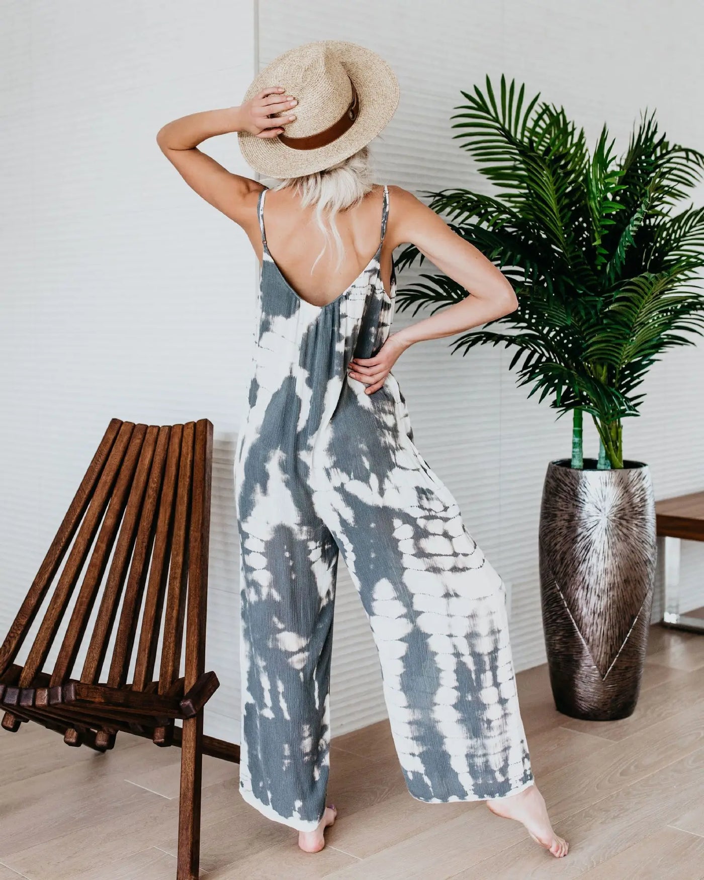 Suspender Wide Leg Jumpsuit