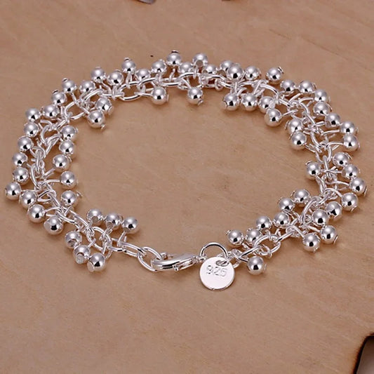 Sterling Grape Chain Bracelet