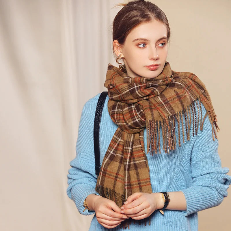 Classic Plaid Blanket Scarf