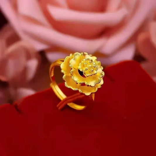 24K Blooming Flower Ring