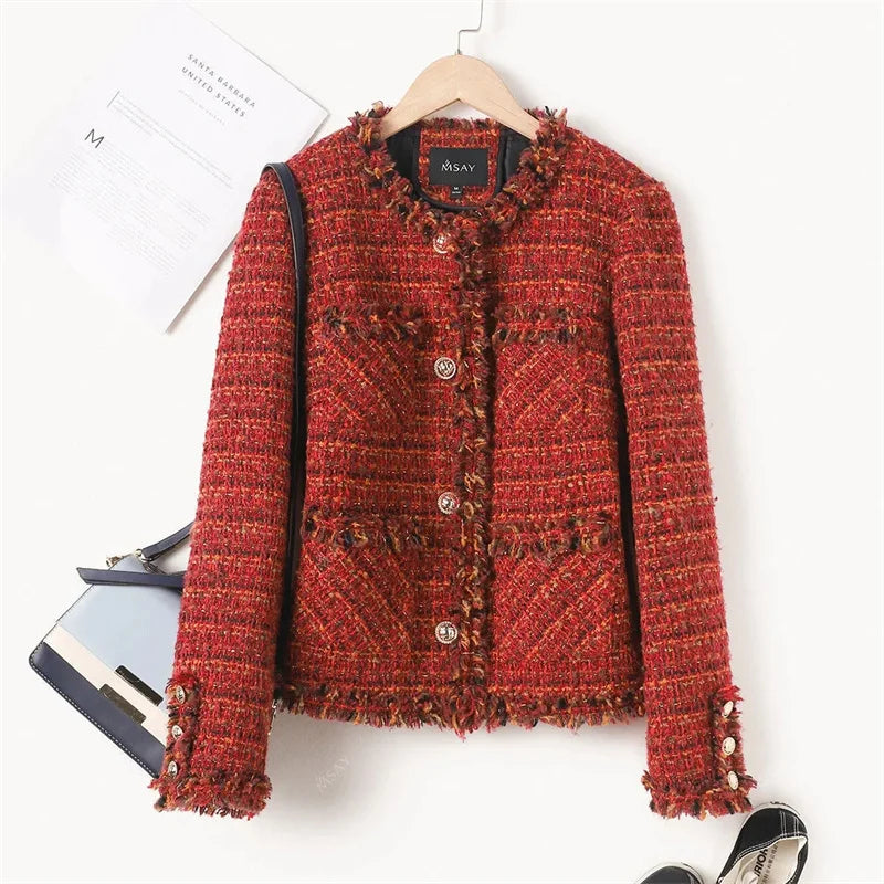 Red Tweed Short Coat