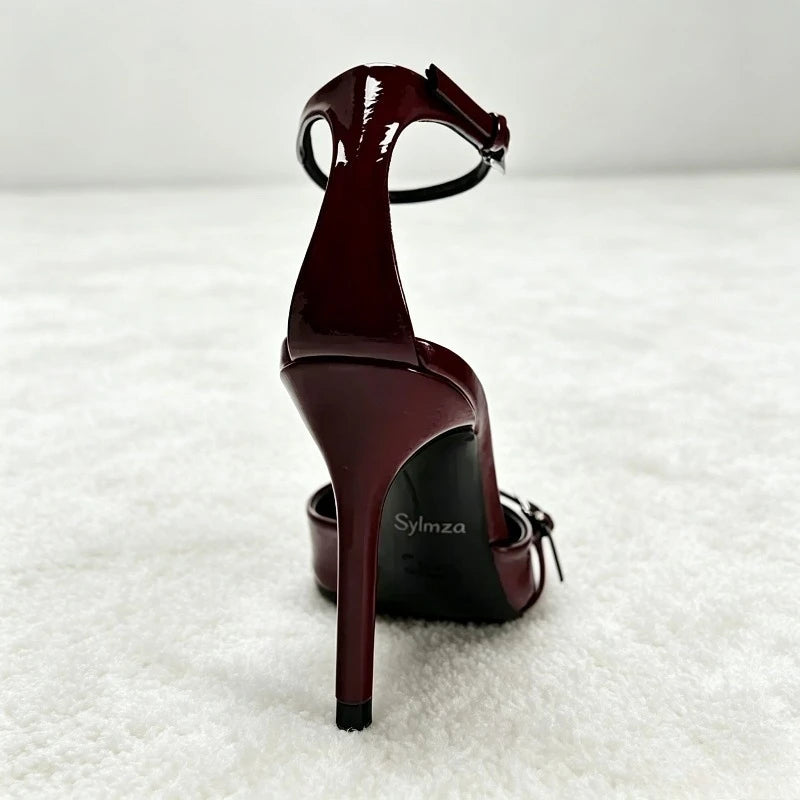 Rhinestone Clear Heel Sandals