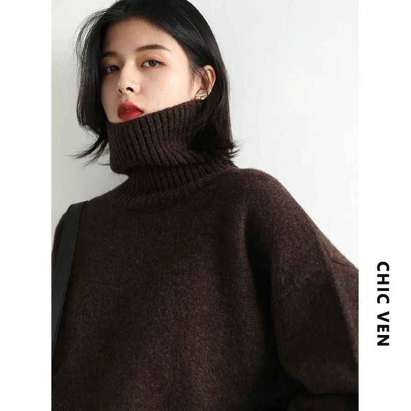 Korean Turtleneck Knit Sweater